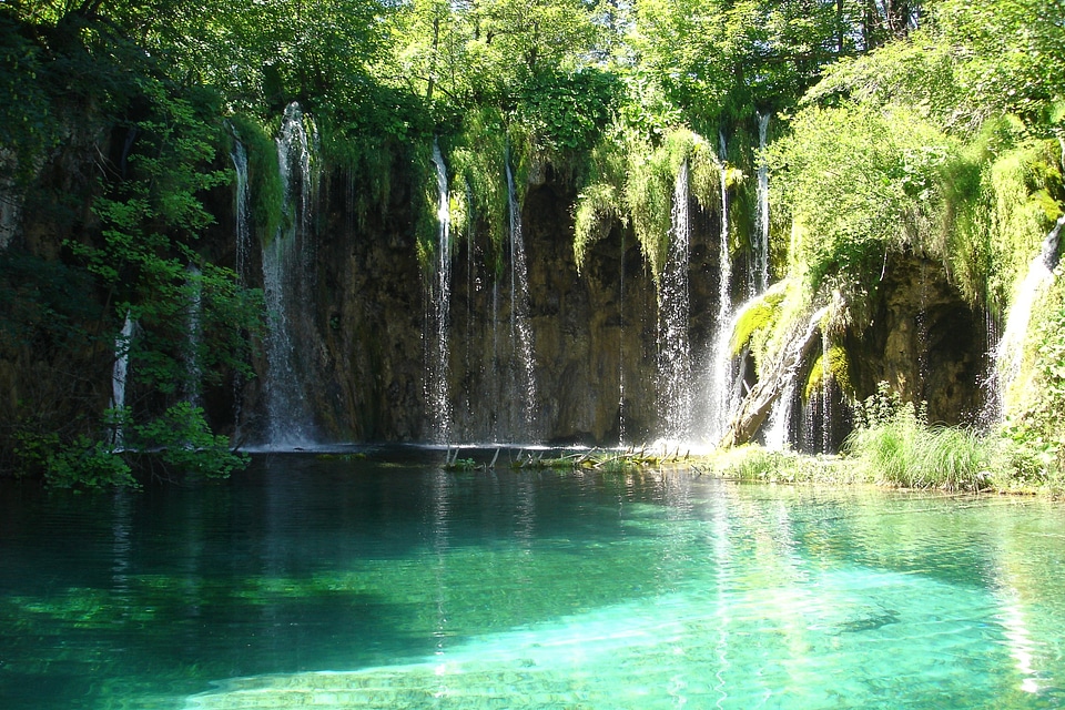 Water turquoise waterfall