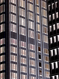 City office building window