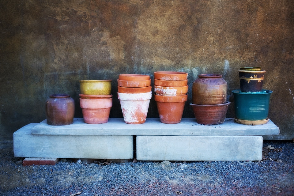 Painted pottery rustic