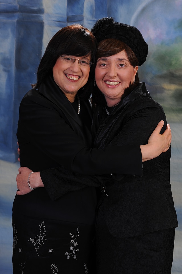 Friends together embrace