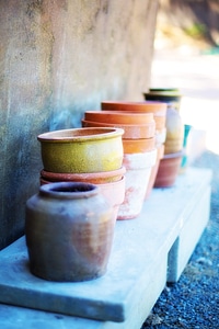 Painted pottery rustic