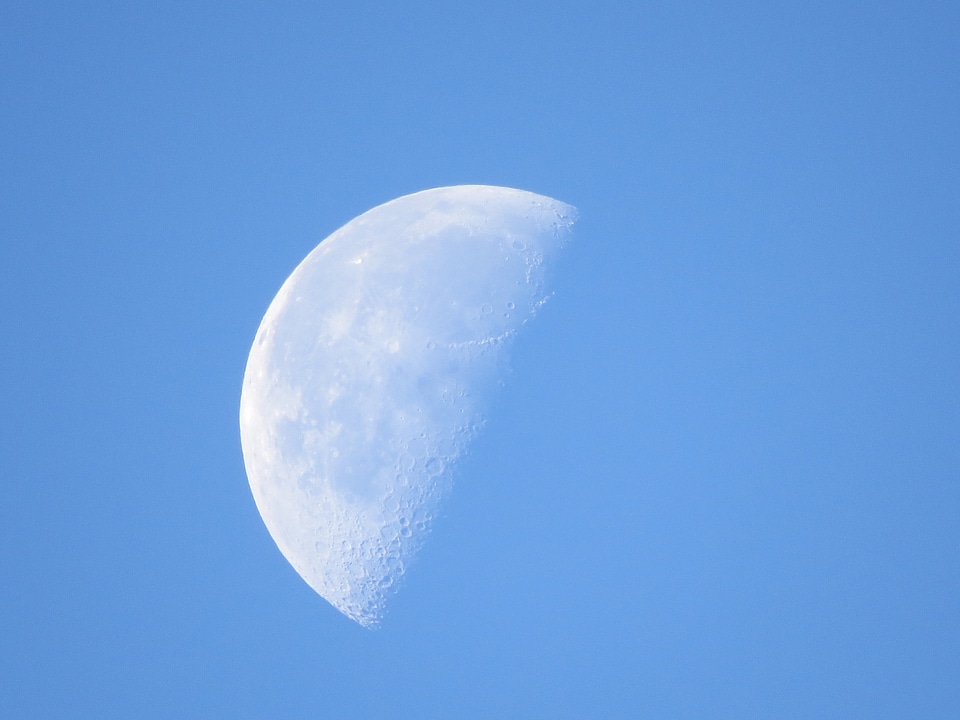 Sky daytime the moon by day