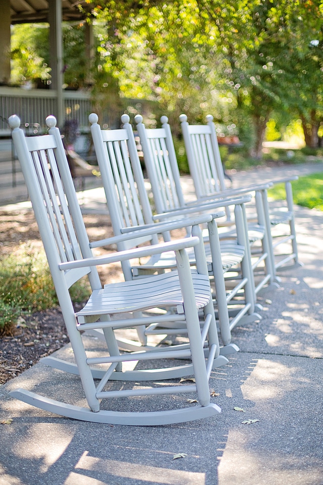 Rockers wooden garden