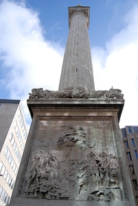 London doric column gray fire