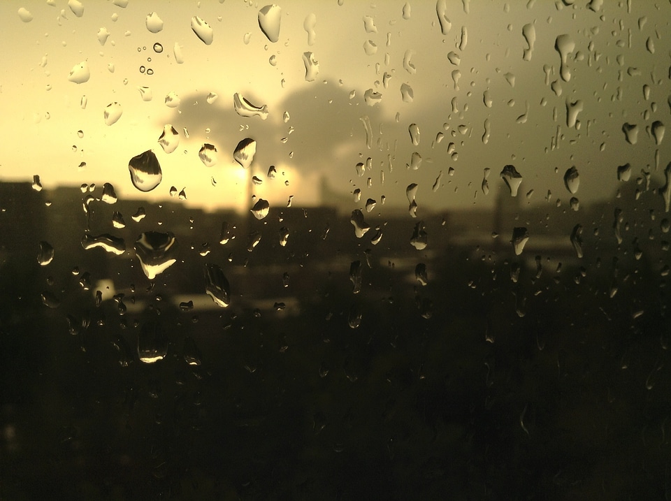 Thunderstorm tears rain