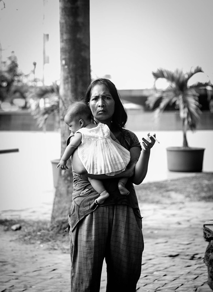 Smoking person street photograpy