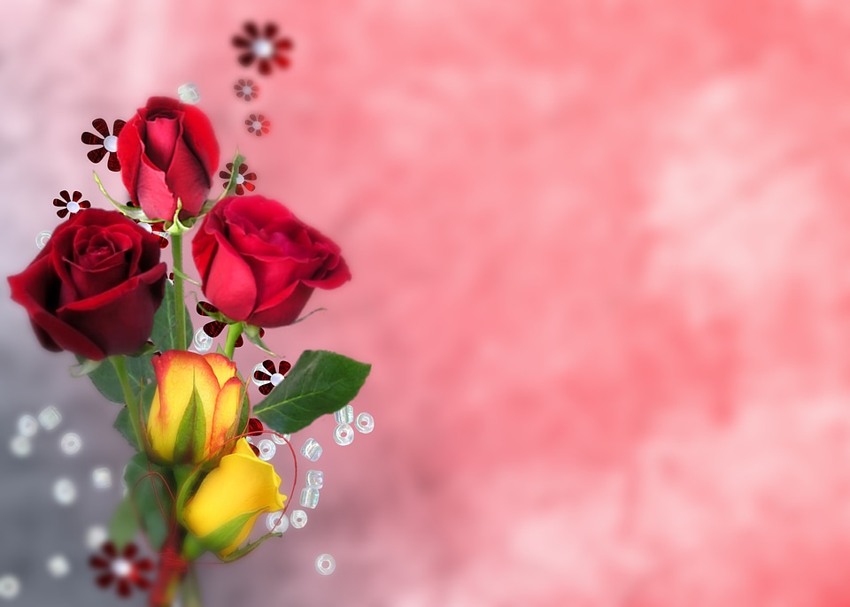 Bouquet floral computer