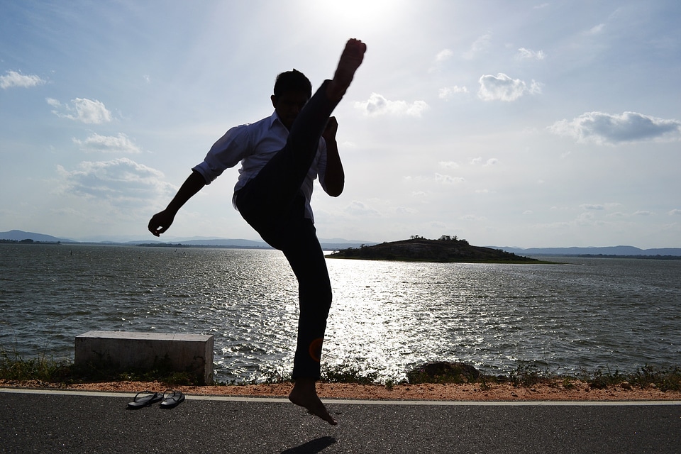 Crecent kick jump boy