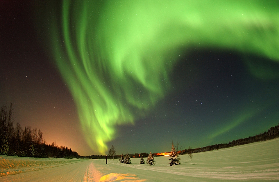 Aurora borealis light phenomenon ionization