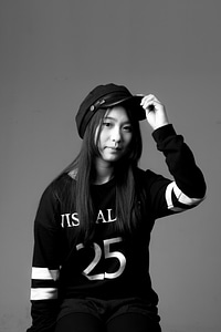 Character photograph black and white