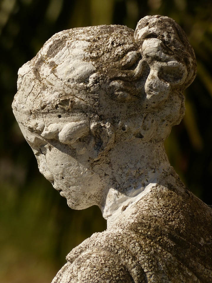 Weathered head side profile