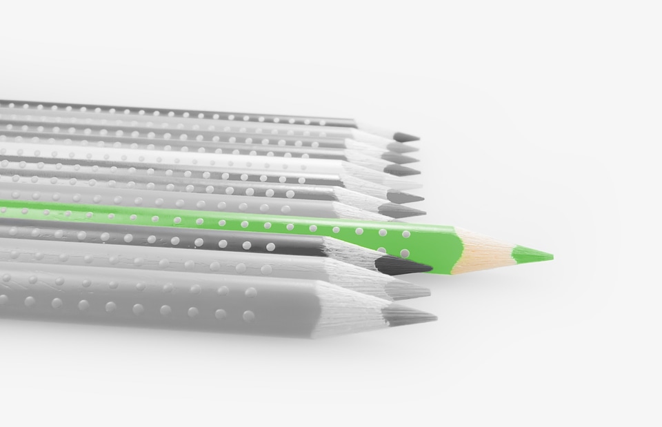 Pens green colorful
