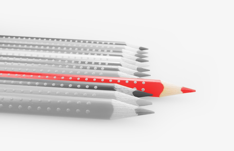 Pens colorful red