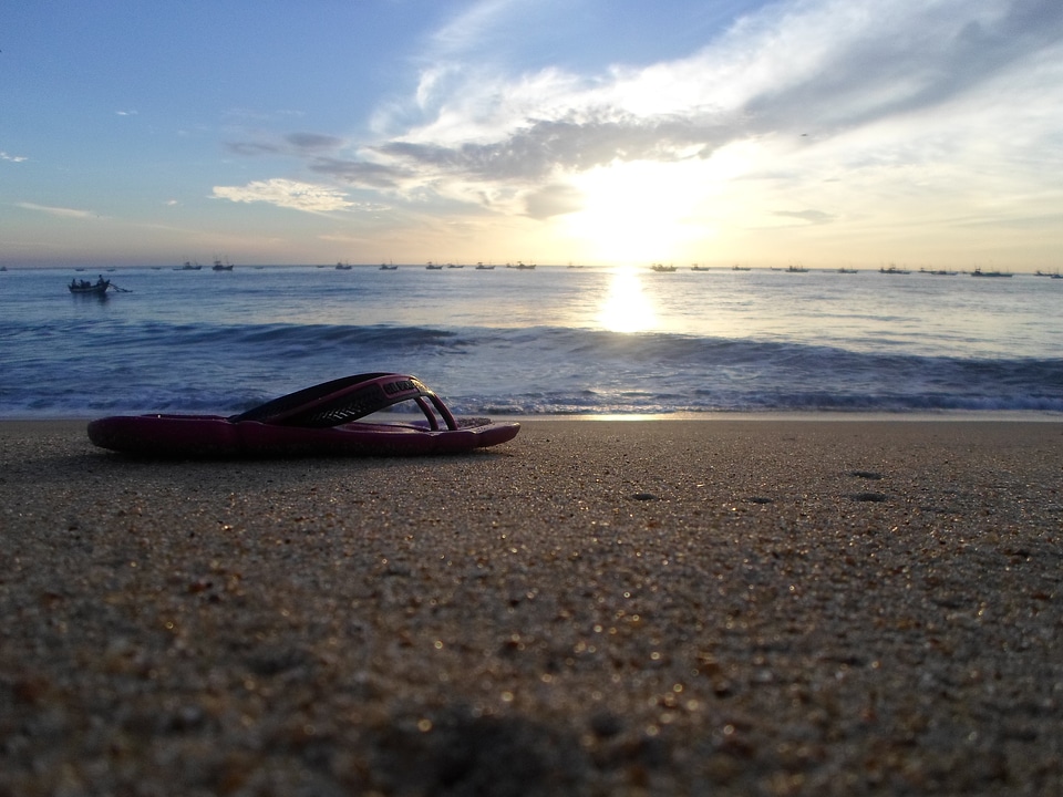 South sea ocean sunset