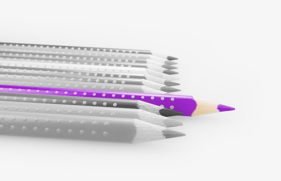Pens colorful purple