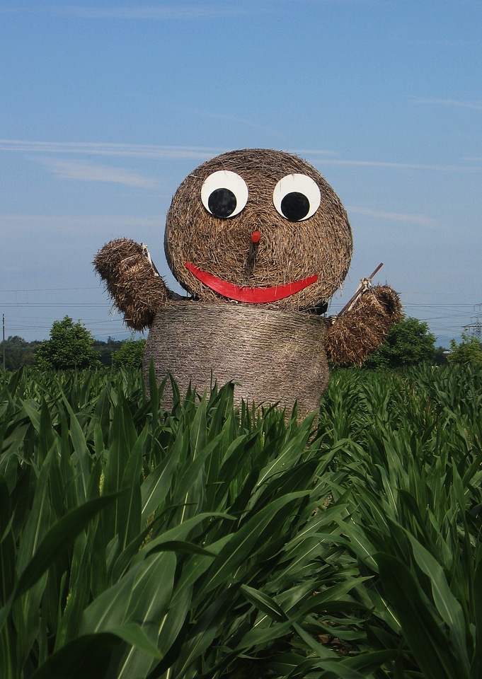 Woman of straw figure smilie