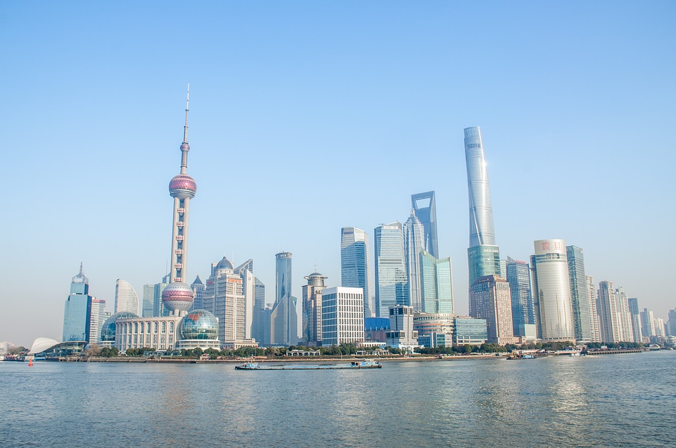 The bund building oriental pearl tower