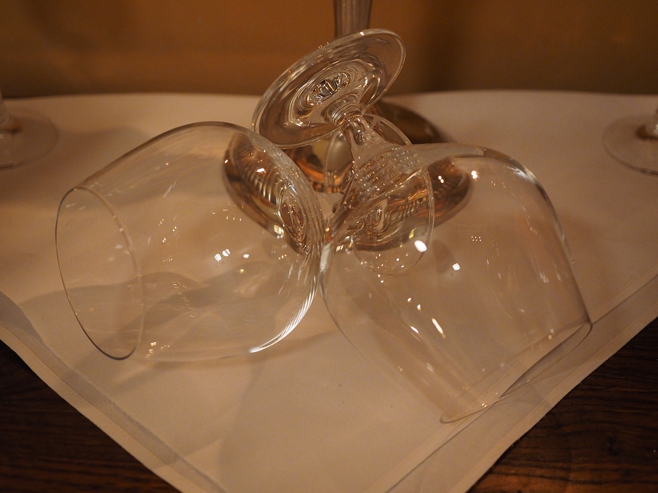 Crystal glass drinking cup romans