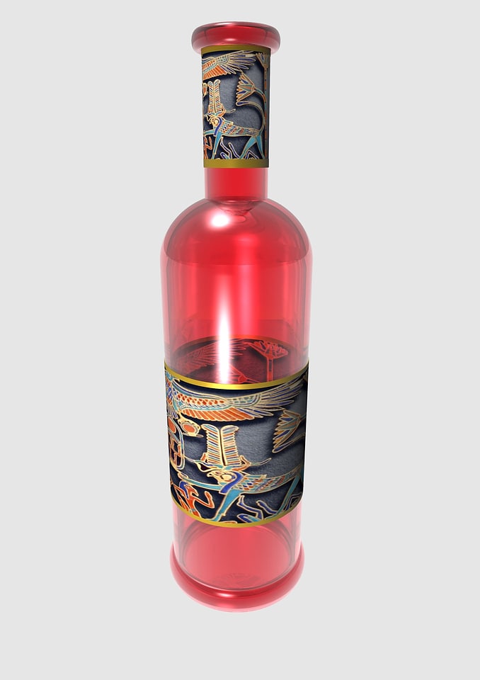 Glass red empty