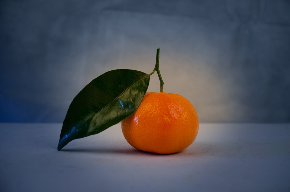 Close-up isolated tangerine