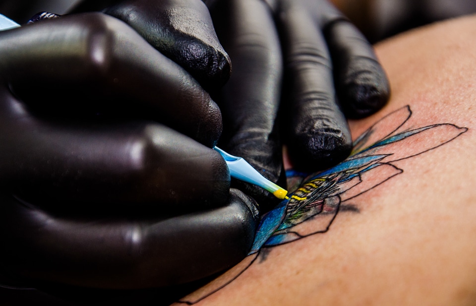 Tatoo drawing lotus flower