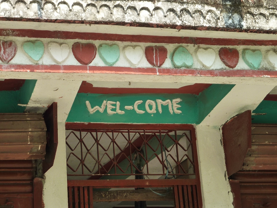 Welcome architecture building