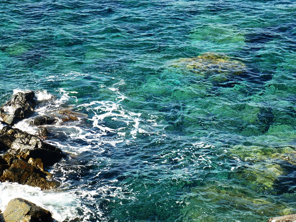 Blue turquoise rock