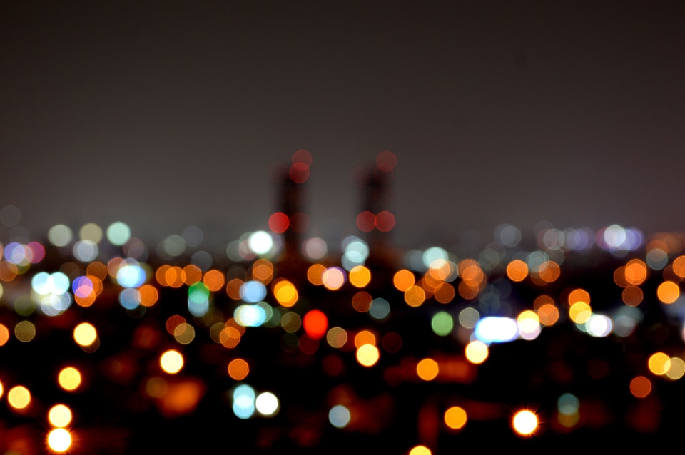 Overcast city bokeh