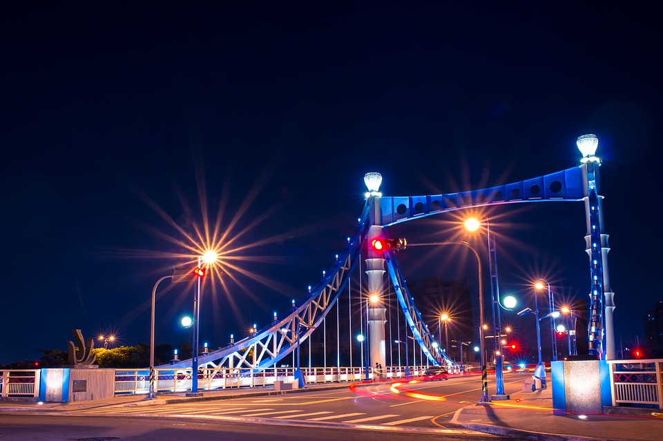 Bridge night view shadow