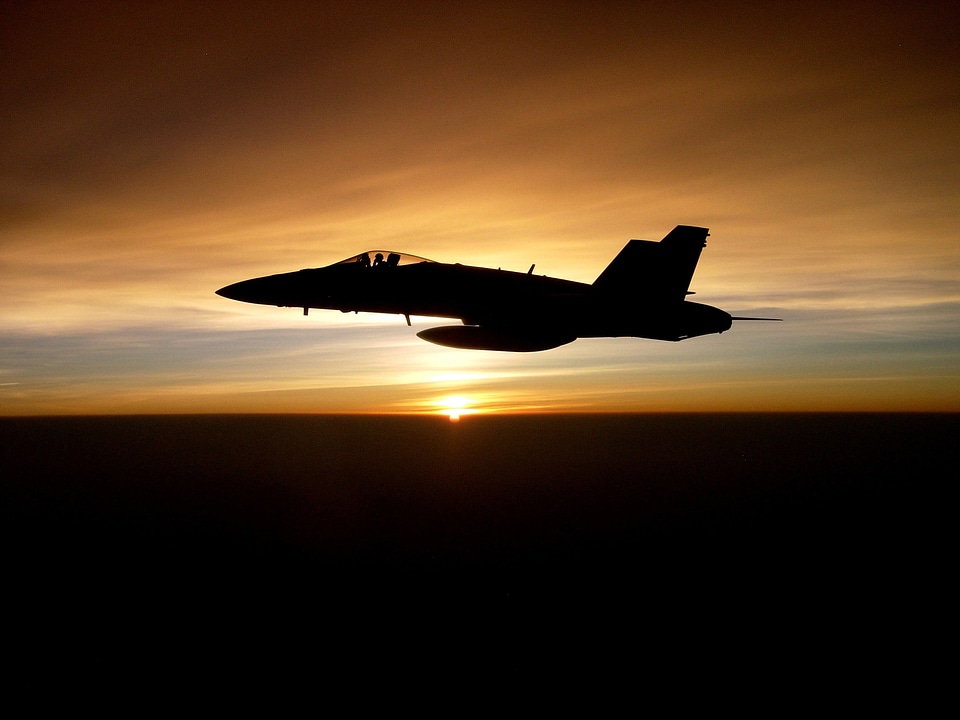 Flying sunset fighter