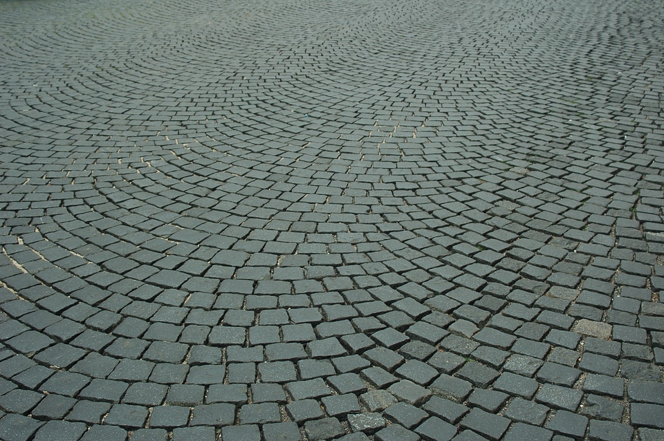 Texture stone stepping on