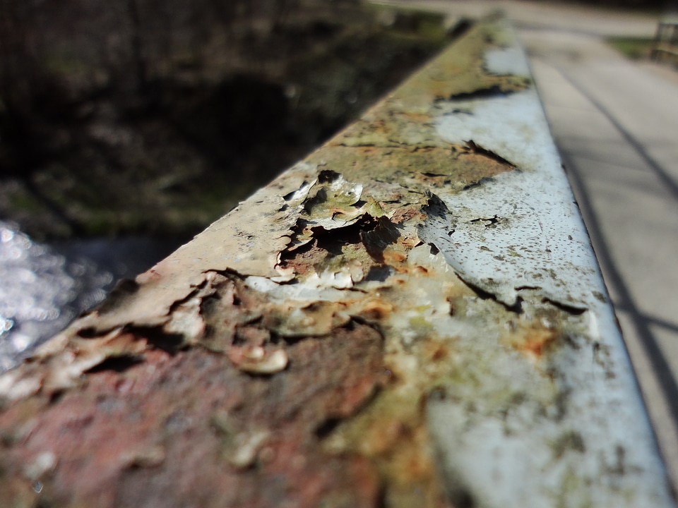 Railing old weathered
