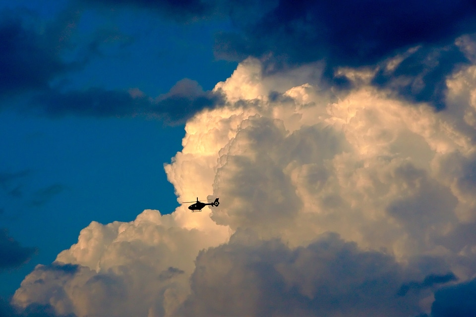 Helicopter clouds aviation