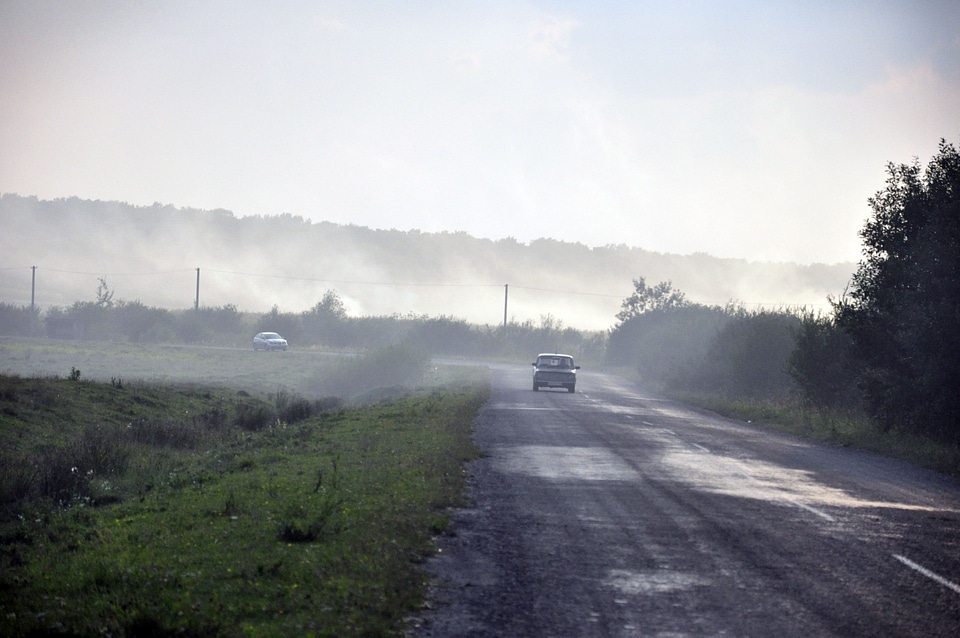 Village landscape weather