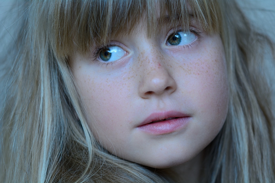 Blond face portrait