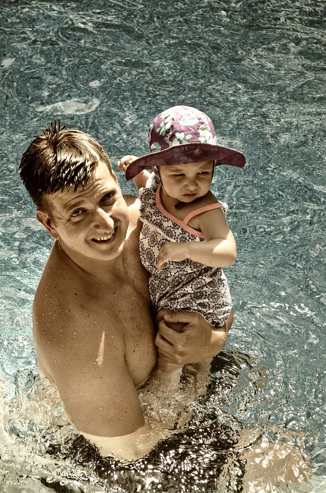 Pool baby swim
