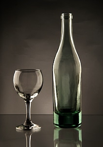Transparent elegant brown wine