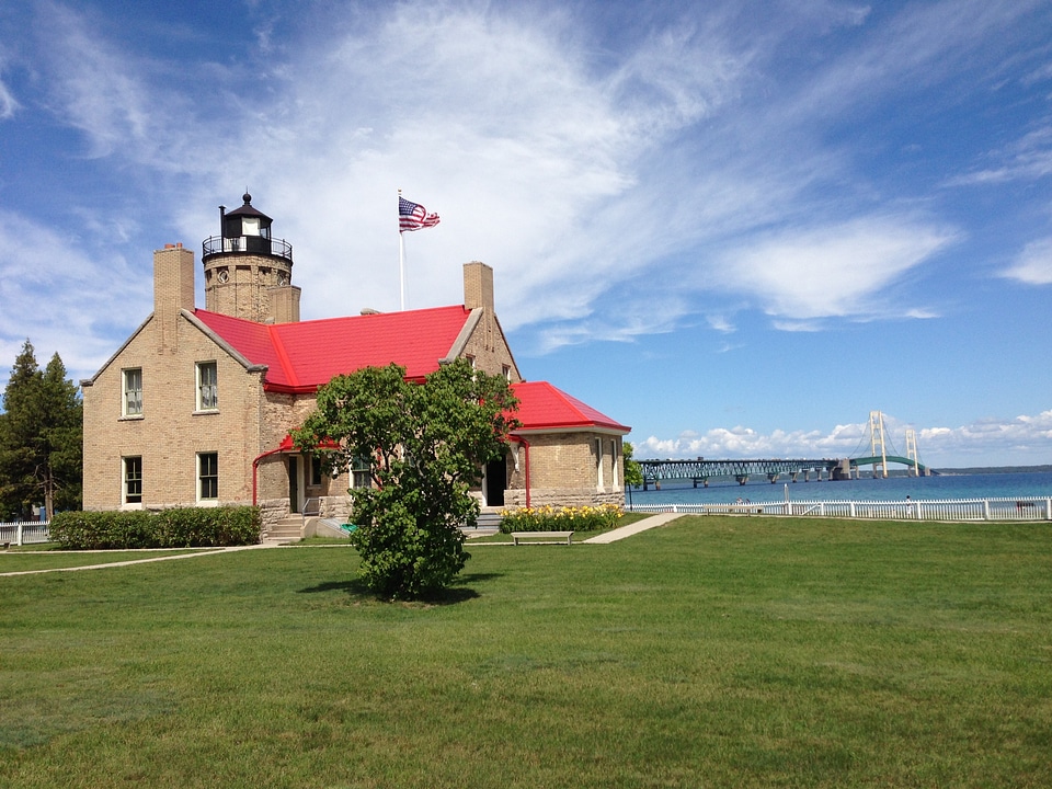 Old mackinac point lighthouse great lakes michigan