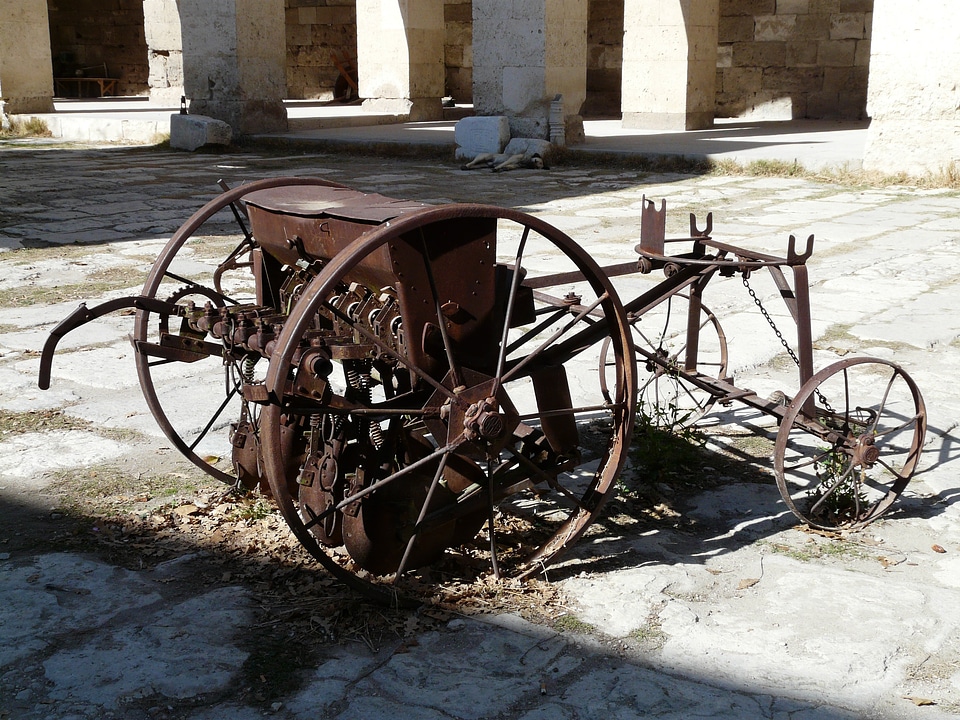 Metal agriculture antique photo