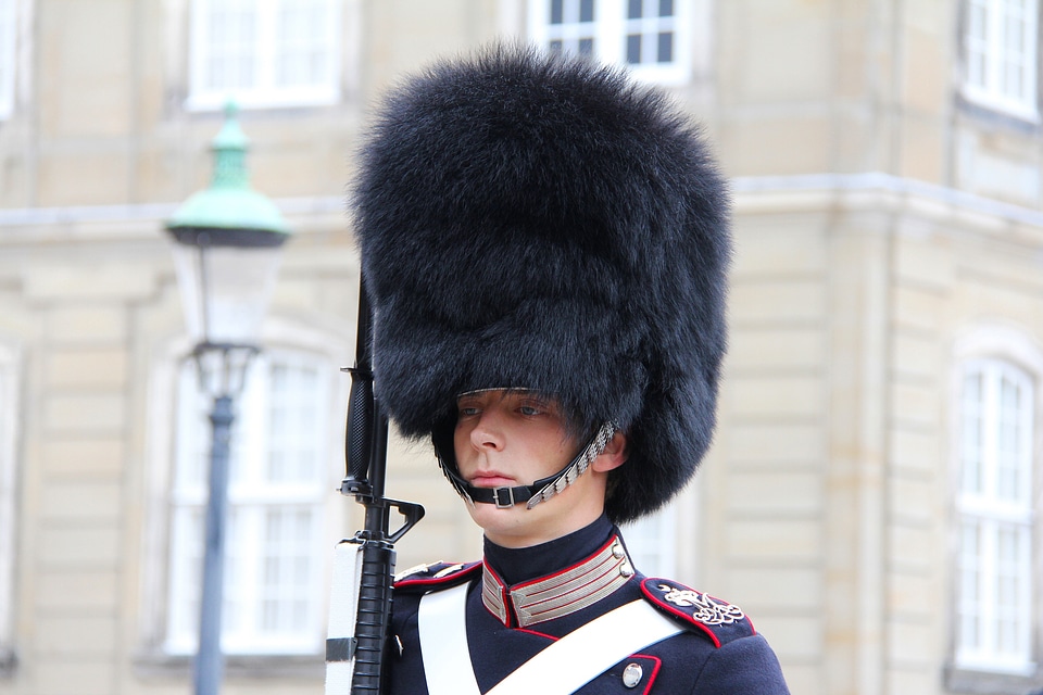 Hat black fur hat changing of the guard