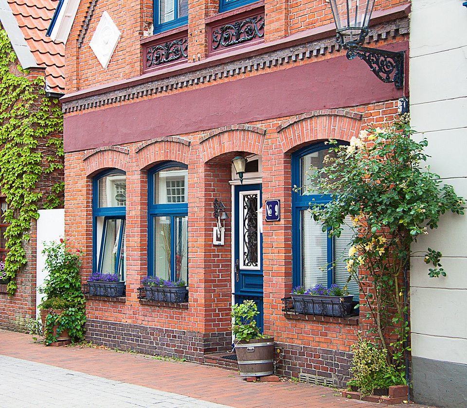 House bricks stone built house