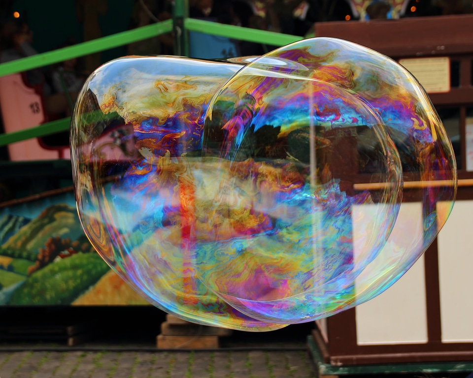 Colorful iridescent large