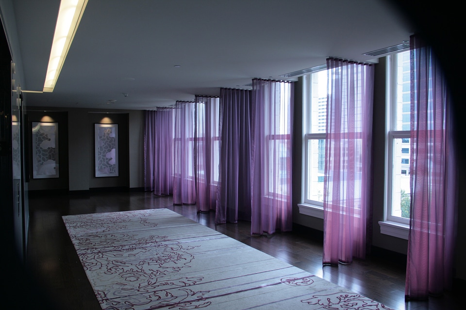 Purple sheer curtains