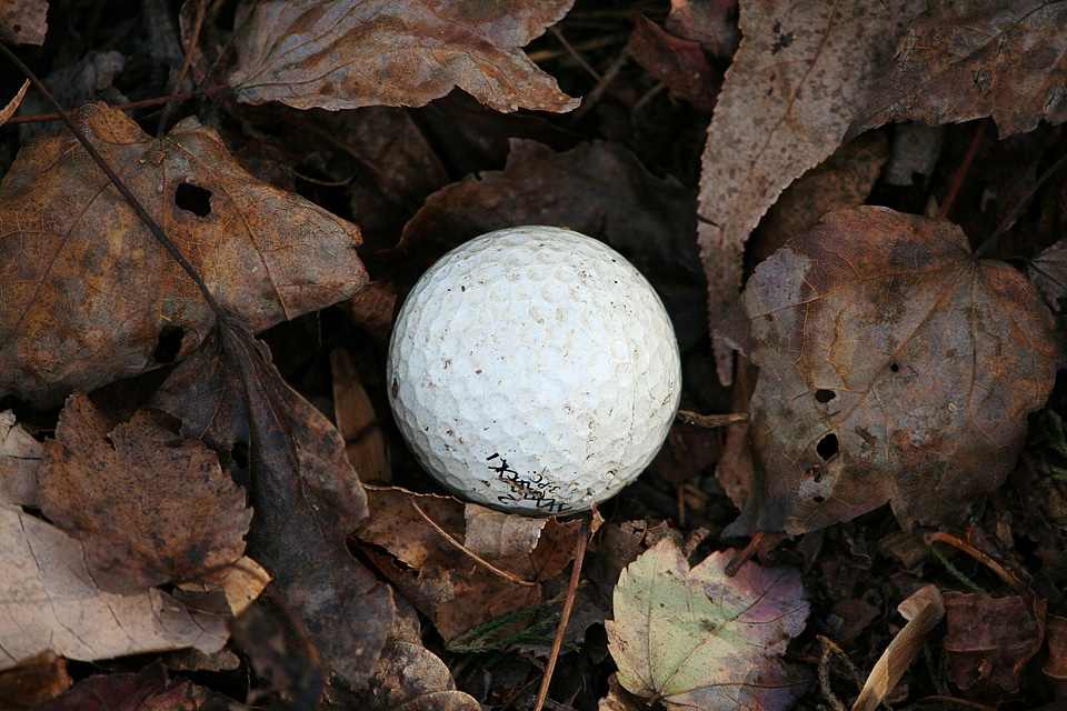 Bad golfer mudball out of bounds