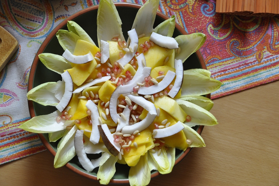 Coconut mango plate