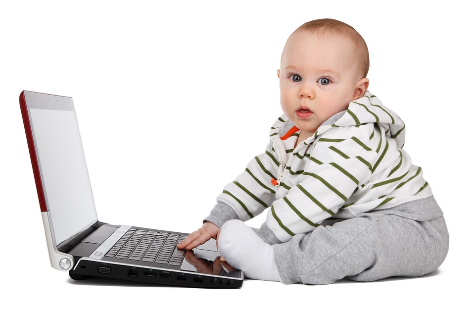 Childhood computer concept