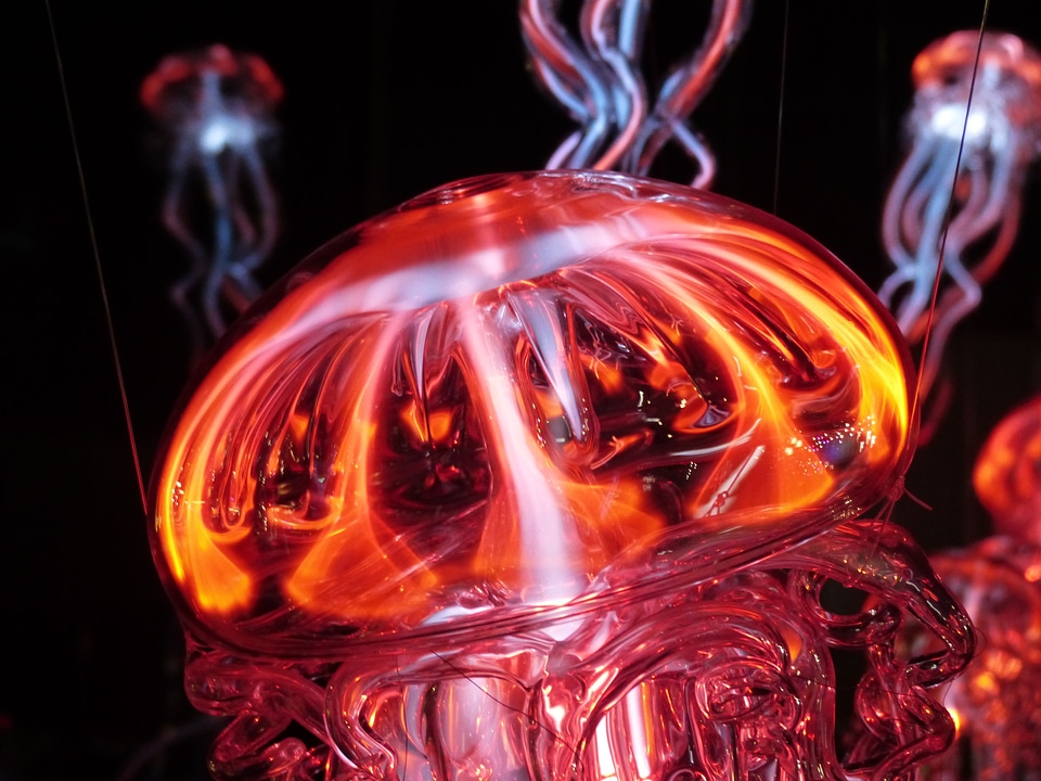 Light phenomenon lichtspiel glass