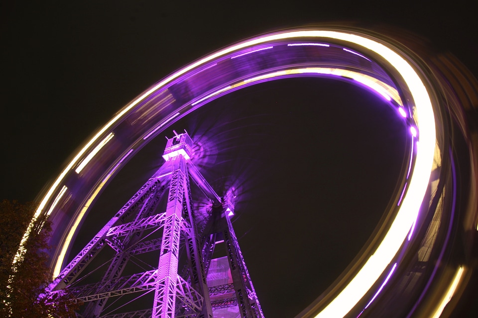 Amusement park austria night