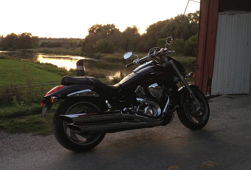 Winterborne motorcycle sunset