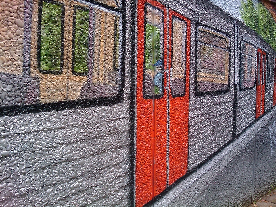 Railway wall painted photo